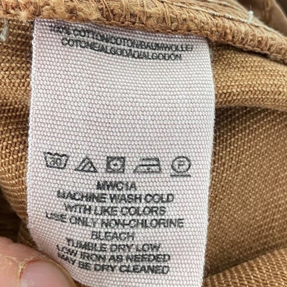 Free People Retro Brown Distressed Denim Mini Size Size 26 or Small Boho Button - Picture 8 of 10